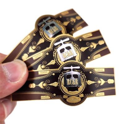 厚紙葉巻ラベル印刷 偽造防止 3Dステッカー印刷 ブランドリング