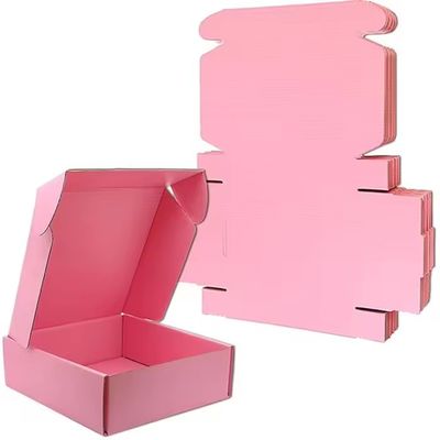 購入 ピンクブランドの包装箱 環境に優しいクラフトホワイト印刷紙箱 online manufacture