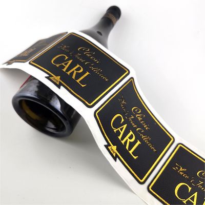 購入 高級革のステッカー レッドワイン セルフア adessive ラベル ワインボトル 防水ビニールパッケージラベル online manufacture