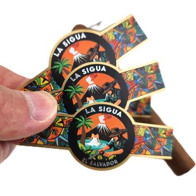 購入 Custom Embossed Gold Foil Cigar Label and Band with ISO9001:2008 Certification for Personalized Use online manufacture