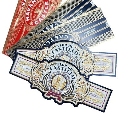 購入 Custom Private Logo Gold Foil Embossed Cigar Label and Band with Full-automatic Production online manufacture
