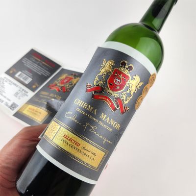 良い値段 高品質の自己貼り付け金色 彫刻されたワインラベル 赤ワインボトル ラベルステッカー オンライン