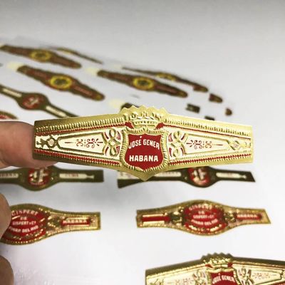 良い値段 ISO9001 Certified Waterproof Cigar Label with Custom Logo and Gold Foil Embossing for Premium Cigar Bands オンライン