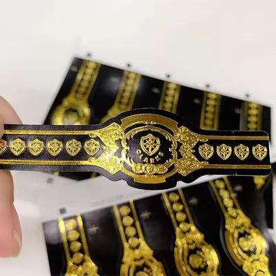 良い値段 Custom Shape ISO9001 Certified Full-automatic Production Gold Foil 3D Embossed Cigar Label for Premium Cigars オンライン